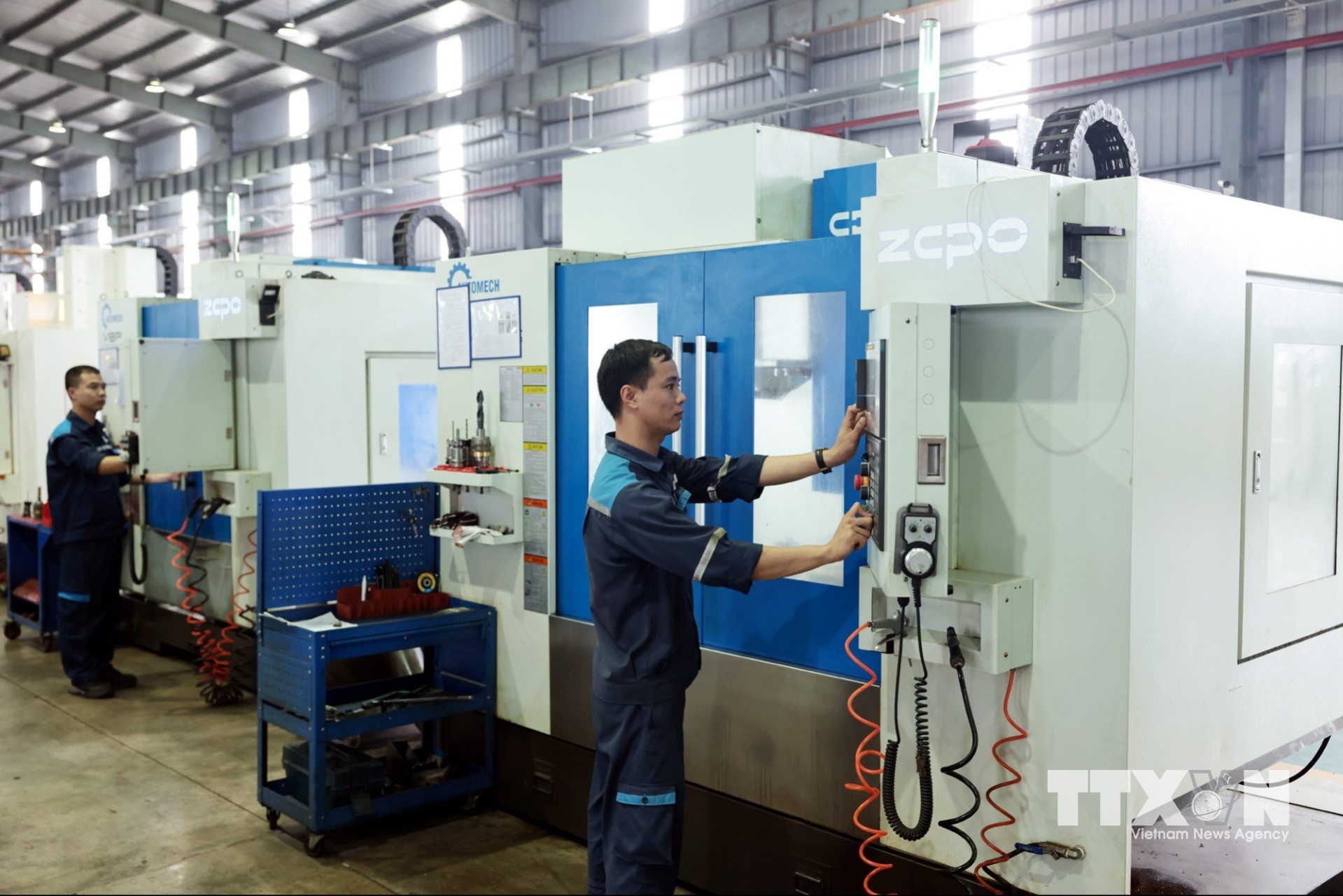 Sự chủ động đổi mới công nghệ này giúp Automech khẳng định vị thế dẫn đầu, đồng hành cùng ngành cơ khí chế tạo Việt Nam. (Ảnh: Trần Việt/TTXVN)